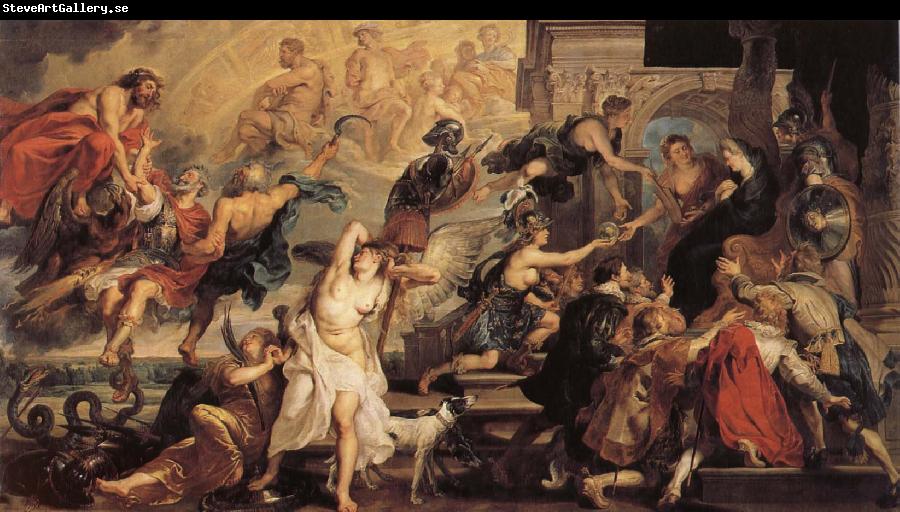 Peter Paul Rubens Henr IV himmelsfard and regeringsproklamationen